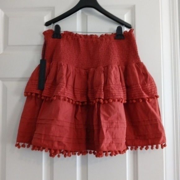 NWT House of Harlow 1960 Boho Skirt Set Burnt Orange - Picture 10 of 14